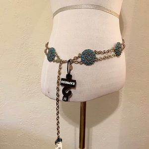 Express Turquoise Chain Belt